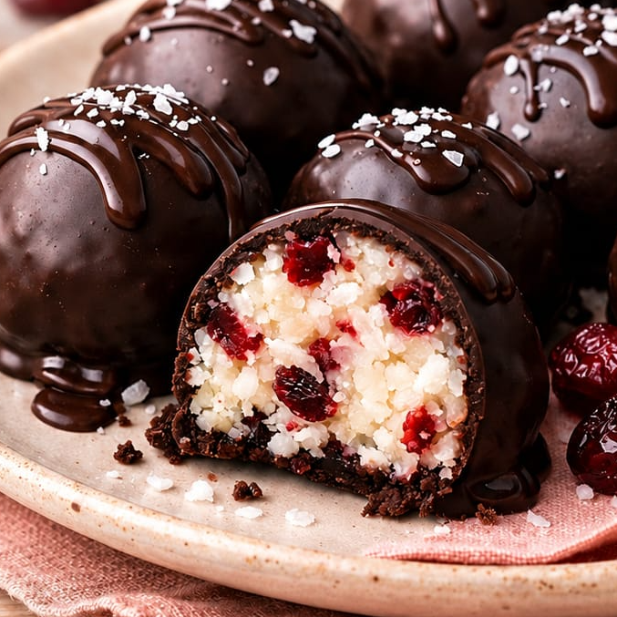 Coconut Cranberry Ladoo